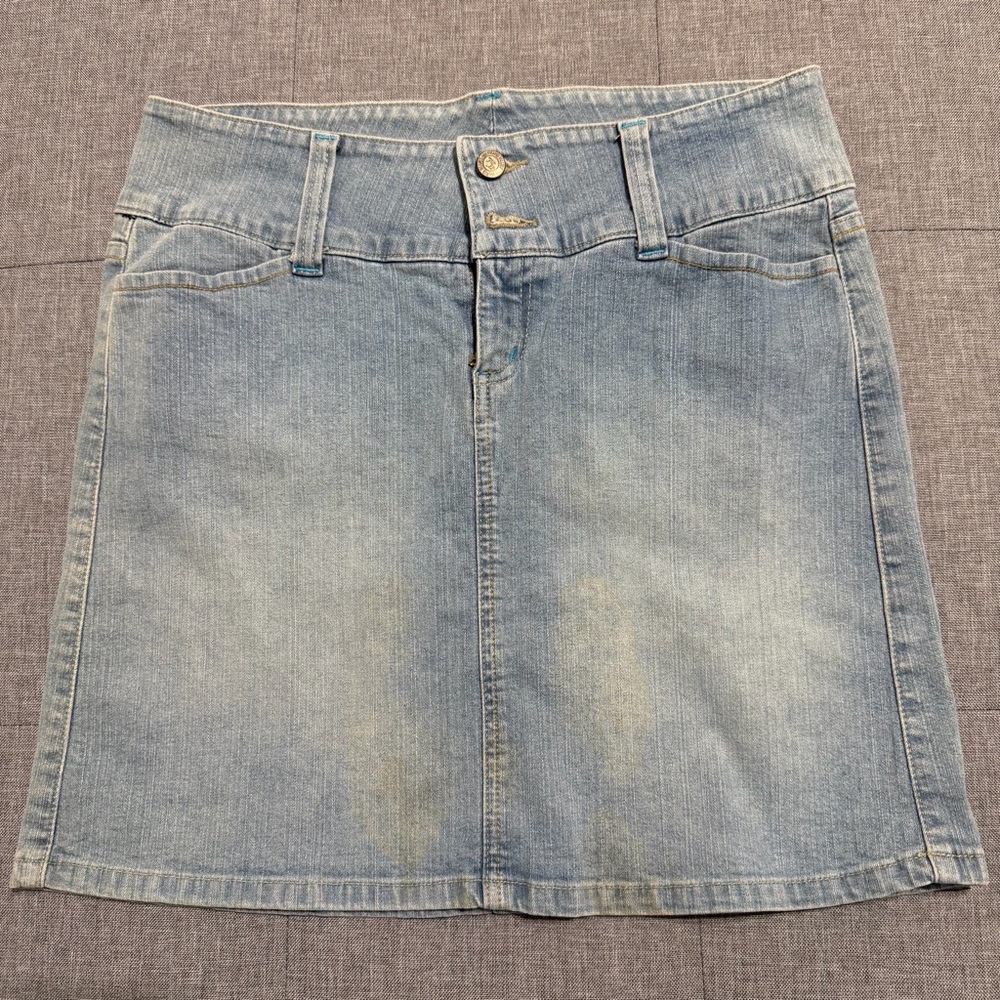 Paris Blues Light Blue Denim Mini Skirt